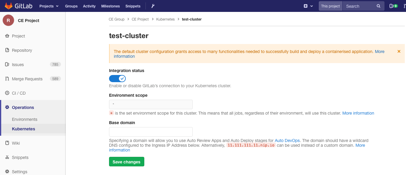 Move Auto DevOps domain from CI/CD settings to cluster settings