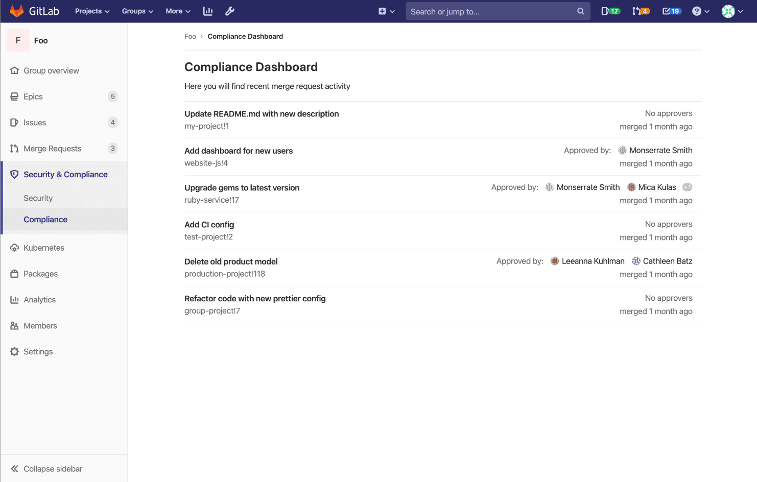 Compliance Dashboard