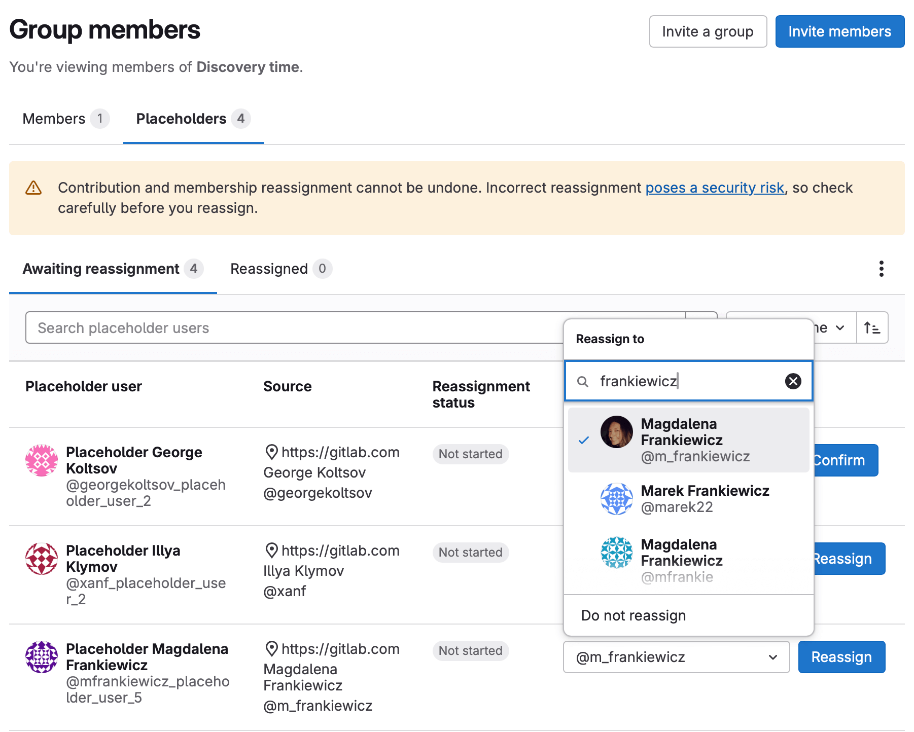 New user contribution and membership mapping available in direct transfer